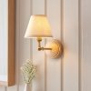 Designerski kinkiet ścienny abażurowy drewniany industrialny klasyczny minimalistyczny dekoracyjny Wood Wing & Ivy 115851 ENDON